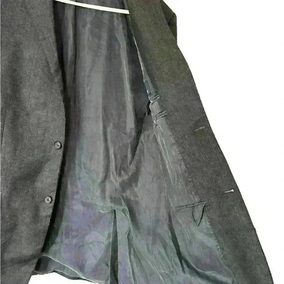 Lauren Ralph Lauren Blazer Mens 40L Gray Wool Tweed Sport Jacket Single Breast - Picture 5 of 9